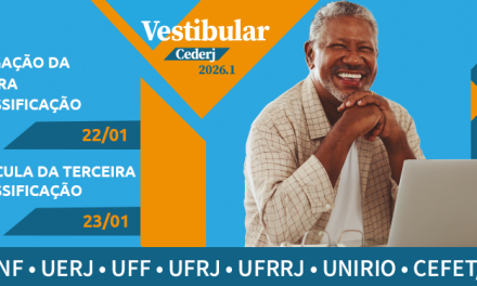 confira a lista da 3ª reclassificação do Vestibular Cederj 2026.1; matrículas abertas até 23/01