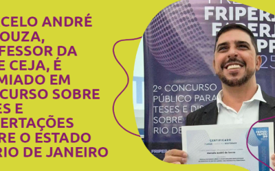 Marcelo André de Souza, professor da Rede CEJA, conquista 1º lugar em concurso de teses ao analisar a relação entre infraestrutura das escolas, território e oportunidades educacionais