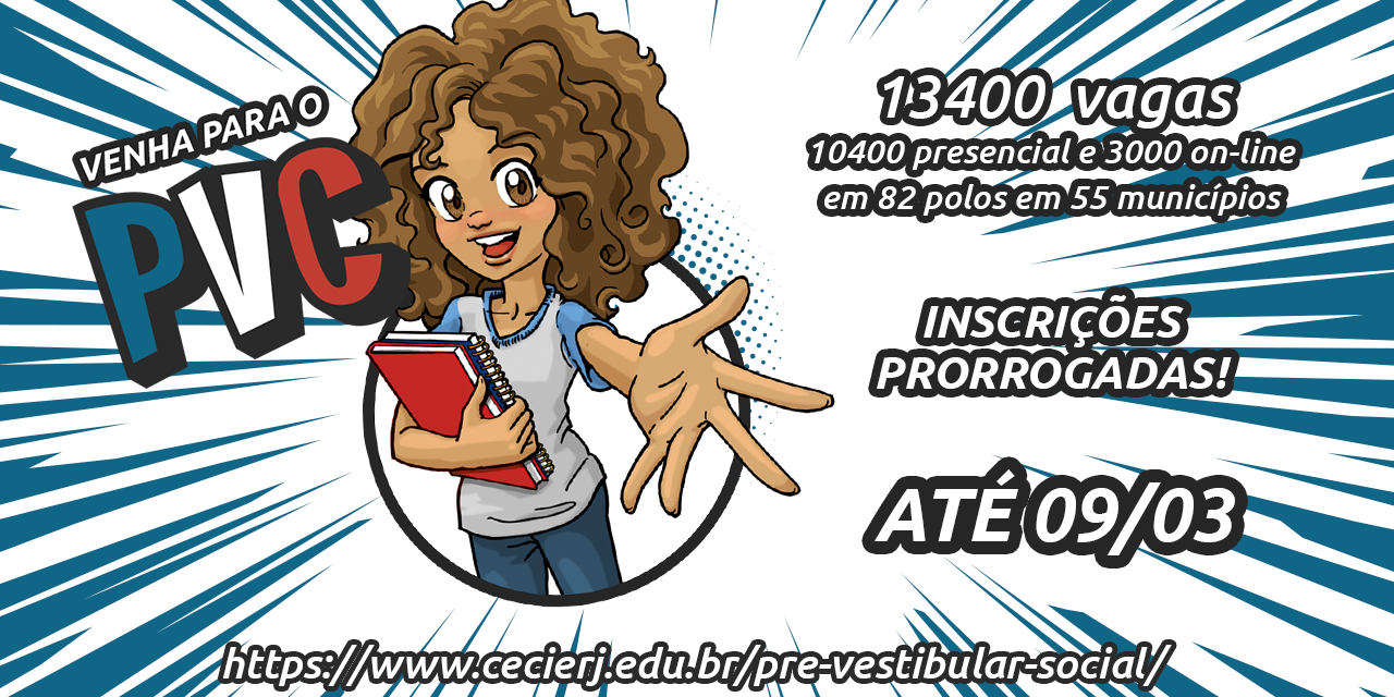 Última semana de inscrições para o Pré-Vestibular Cecierj