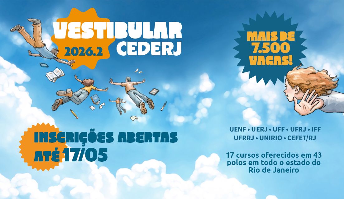 Vestibular Cederj 2026.2: Abertas as inscrições para 7.505 vagas nas universidades públicas do Rio