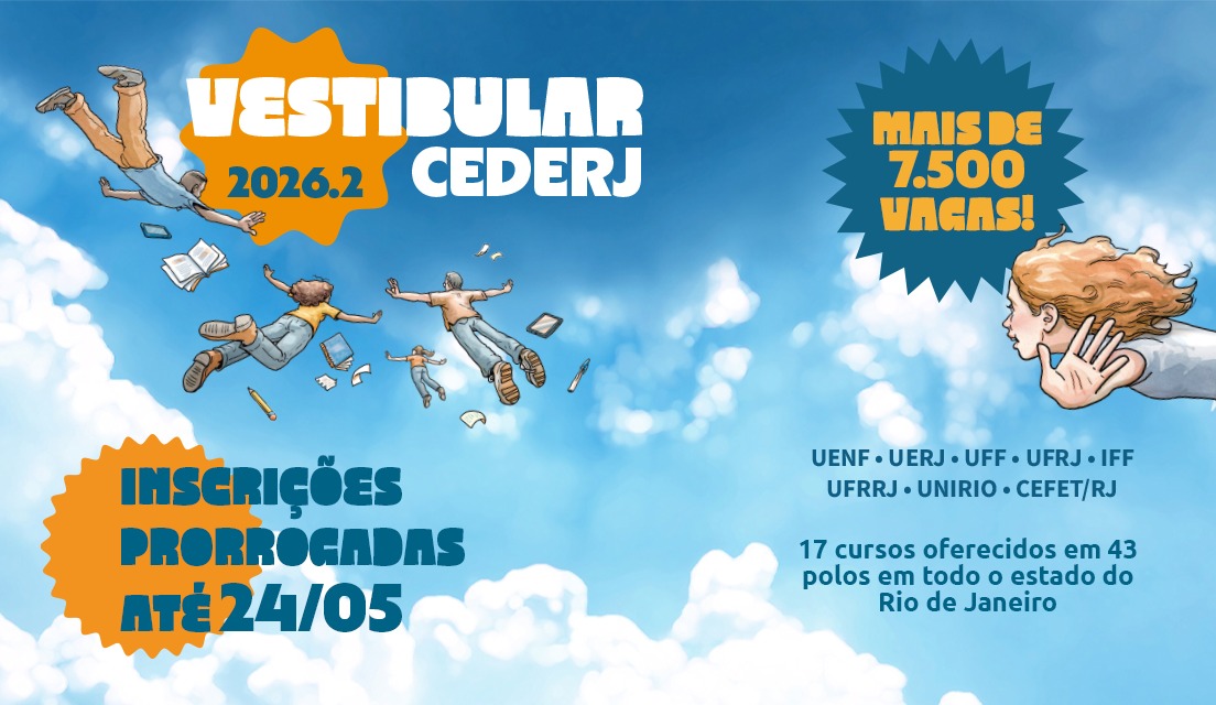 Inscrições para o Vestibular Cederj 2026.2 são prorrogadas até 24 de maio