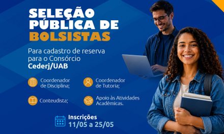 Fundação Cecierj abre seleção para bolsas de produtividade acadêmica do Consórcio Cederj/UAB
