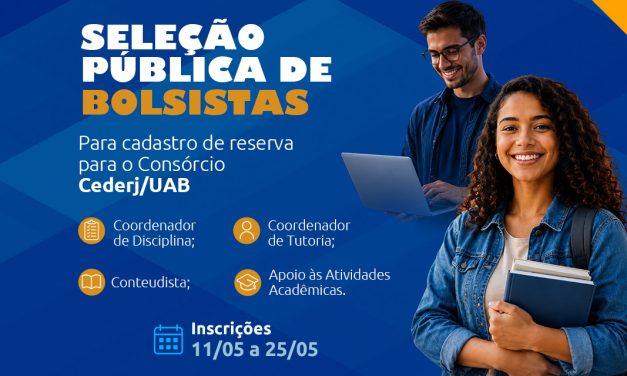 Fundação Cecierj abre seleção para bolsas de produtividade acadêmica do Consórcio Cederj/UAB