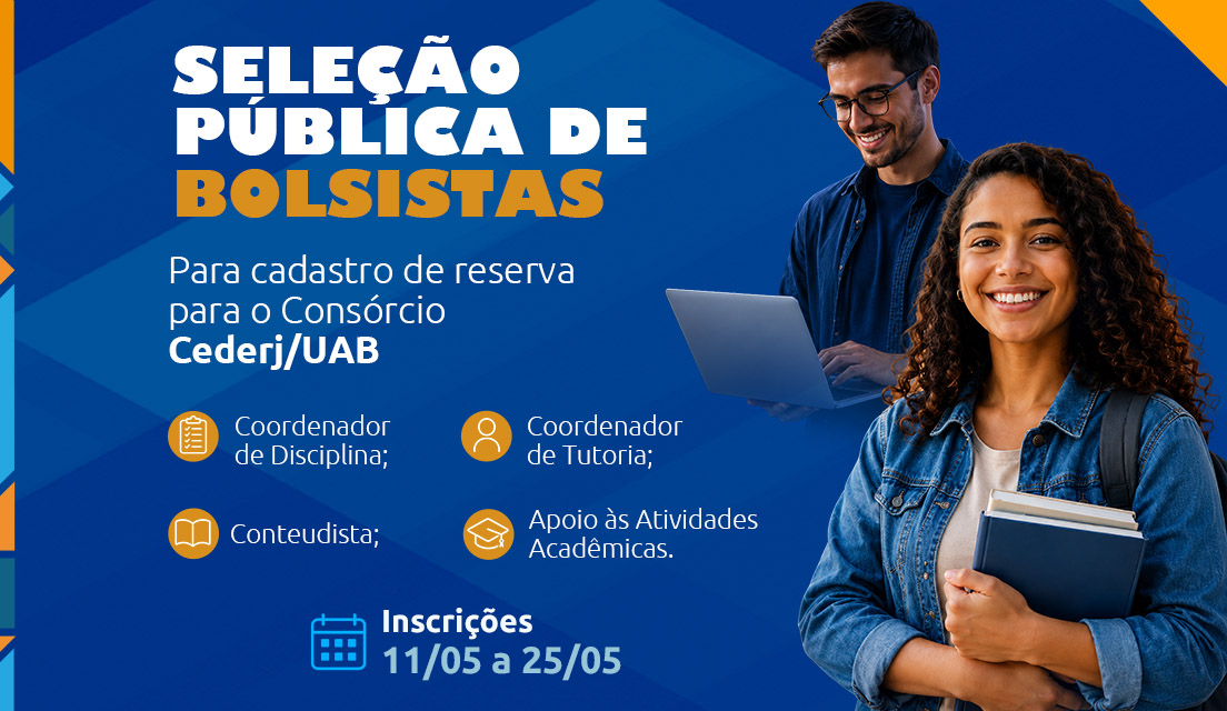 Fundação Cecierj abre seleção para bolsas de produtividade acadêmica do Consórcio Cederj/UAB